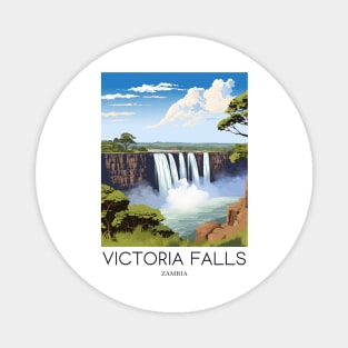 A Pop Art Travel Print of Victoria Falls - Zambia / Zimbabwe Magnet